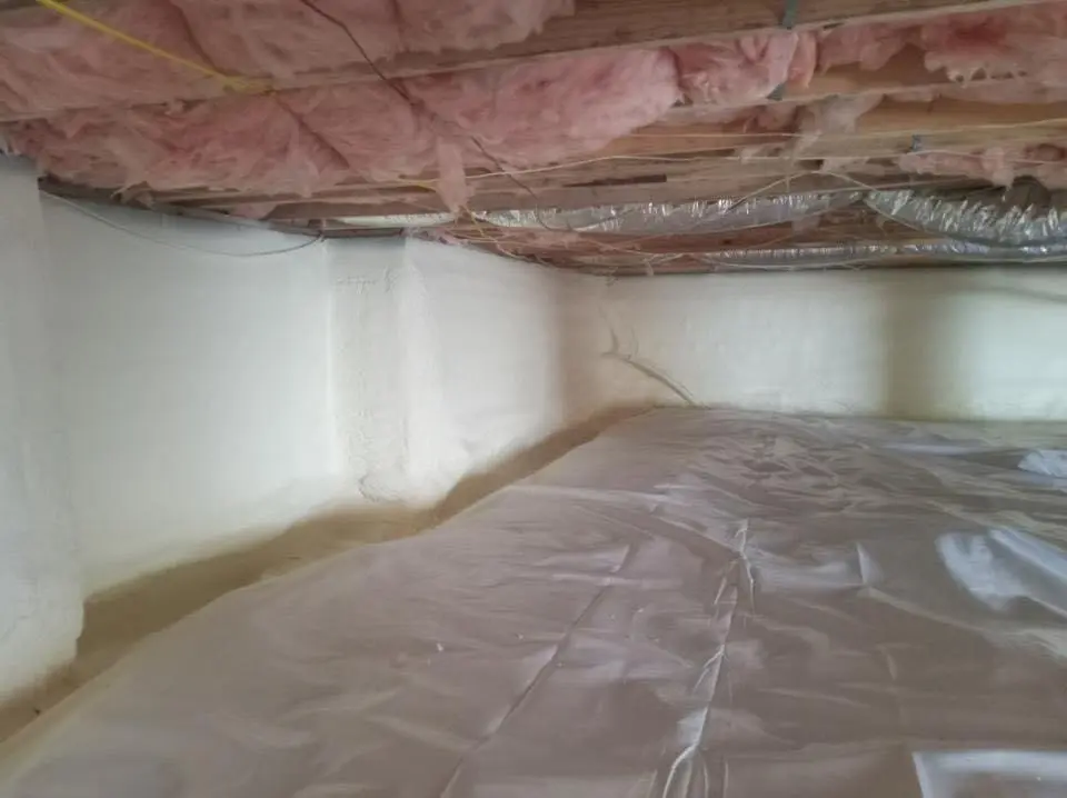 Crawl space encapsulation with closed-cell spray foam for Spray Foam Roofing in Berlin